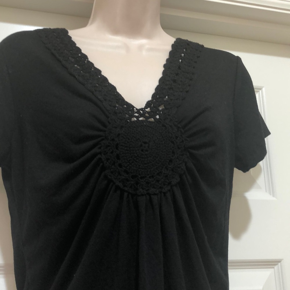 New Cha Cha Vente Black To With Crochet Size M